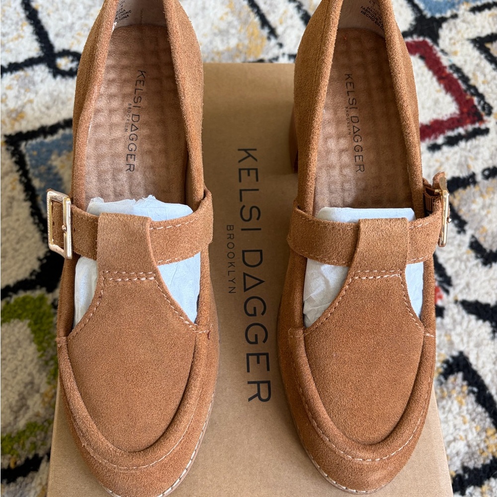 Kelsi Dagger Brown Suede Loafers - Picture 4 of 7